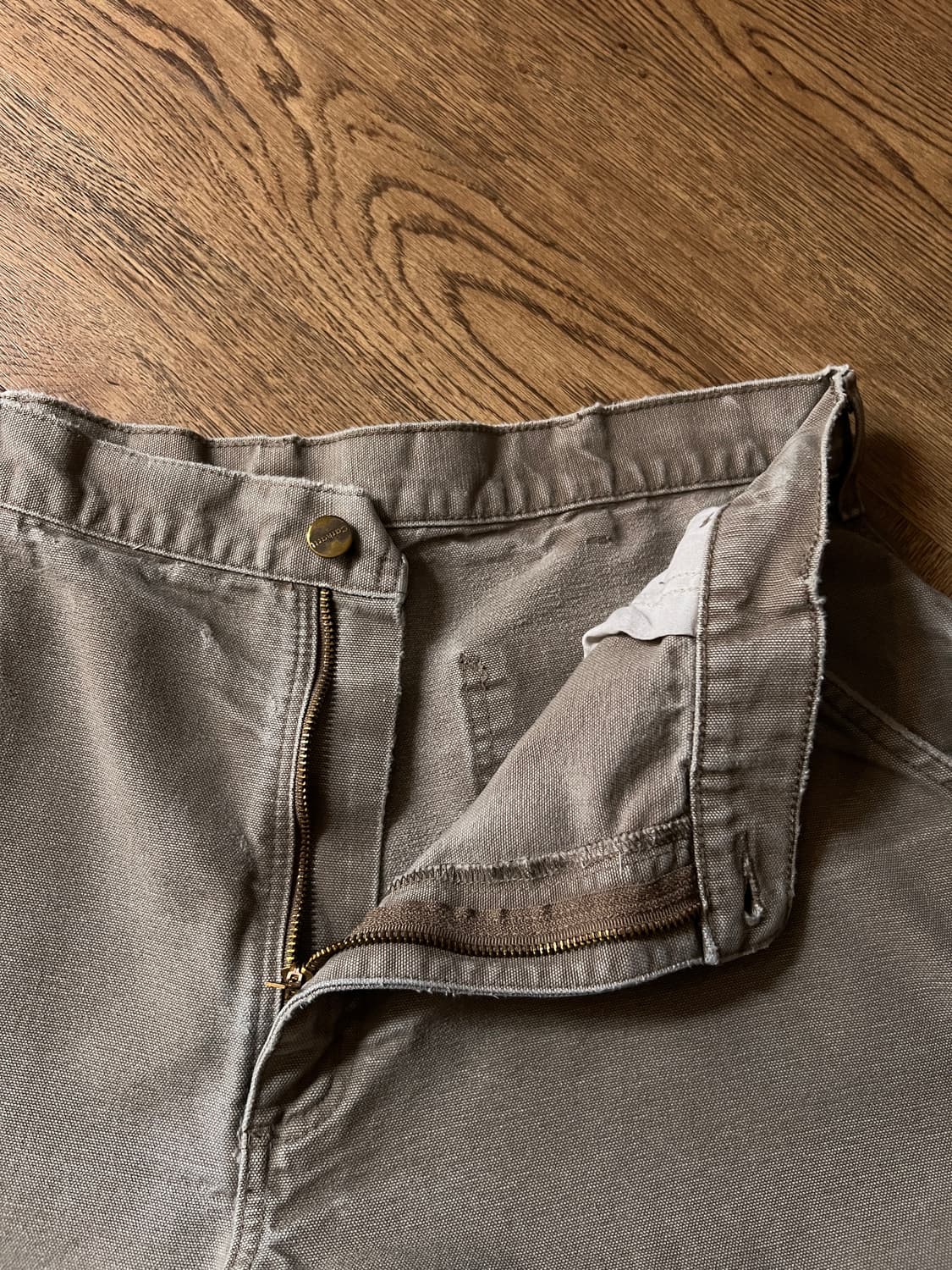 [38]칼하트 USA 더티워싱 머쉬룸 싱글니 카펜터 워크 팬츠 상품이미지3