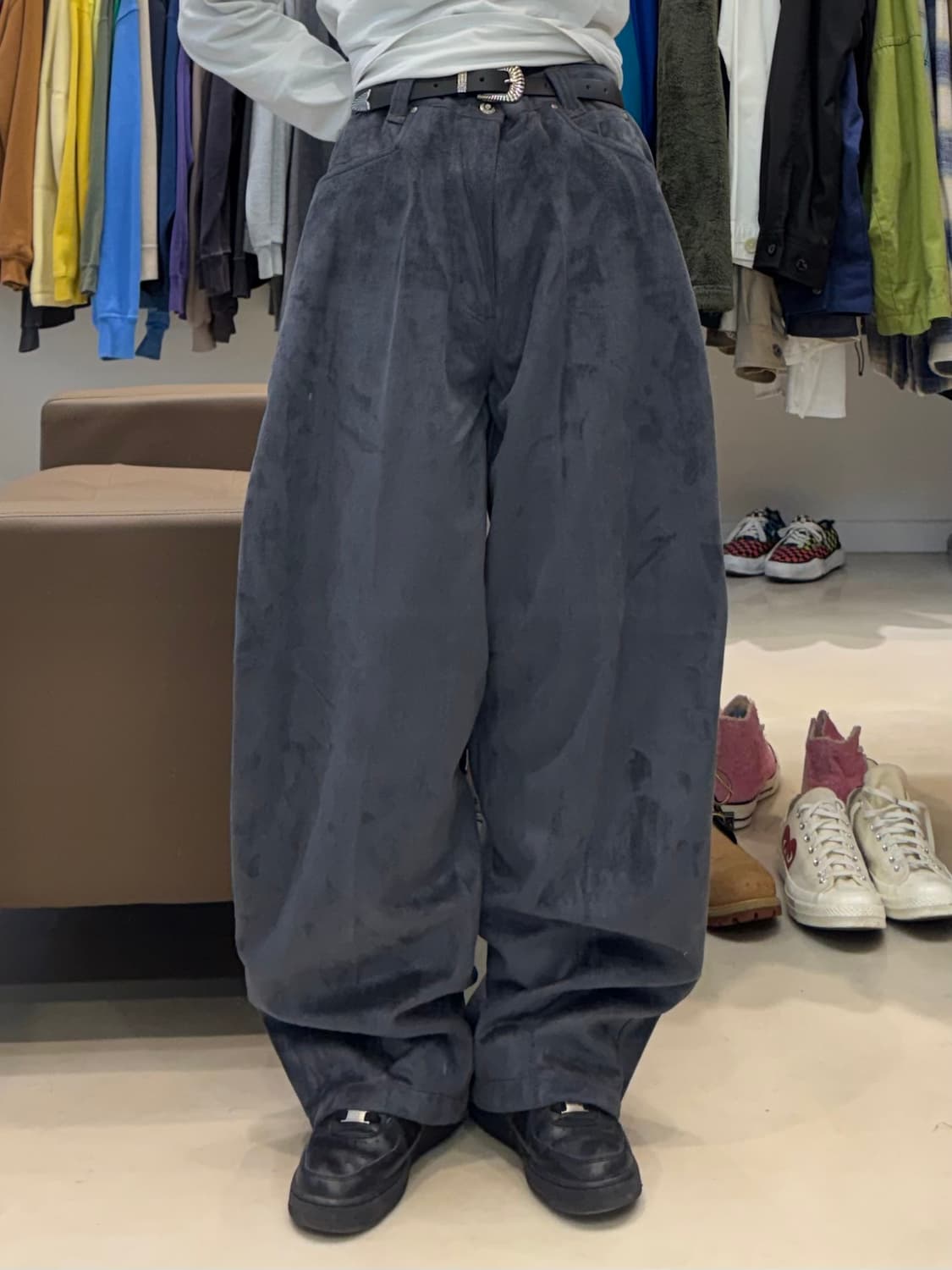 RÊVE JEANS | 레브 진 페이크 스웨이드 팬츠 상품이미지5