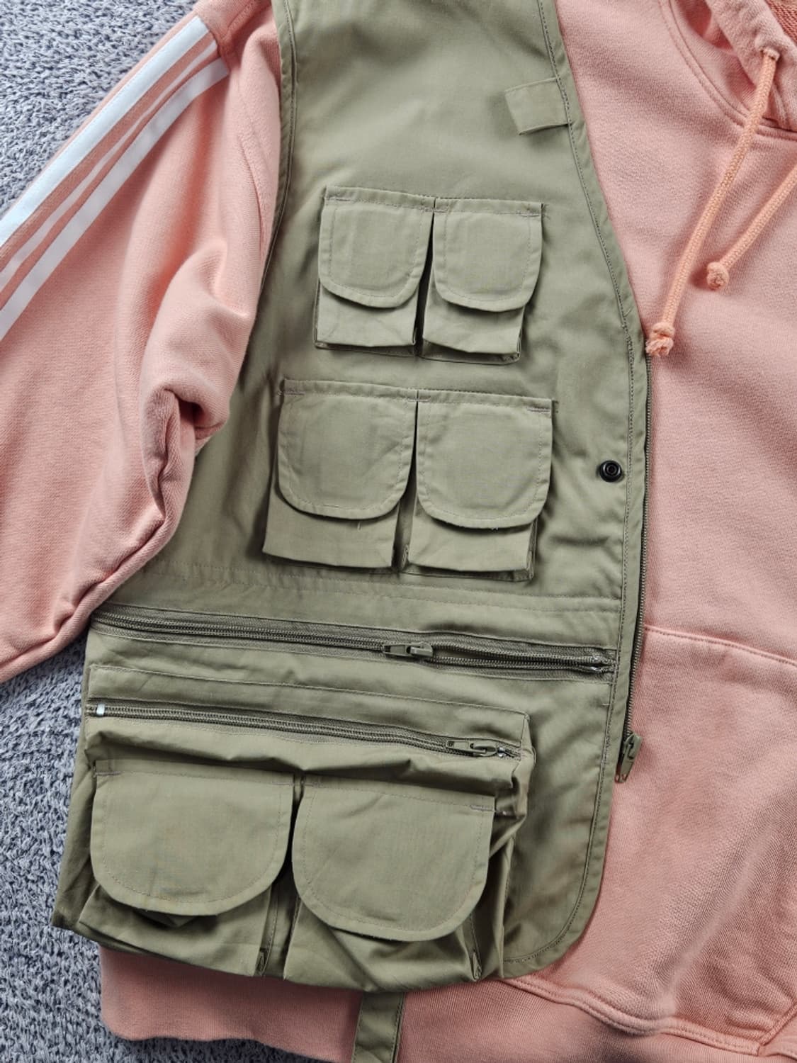 아디다스 포켓 베스트 커스텀 스웻 후드 티셔츠 ( L ) / 10992 상품이미지8