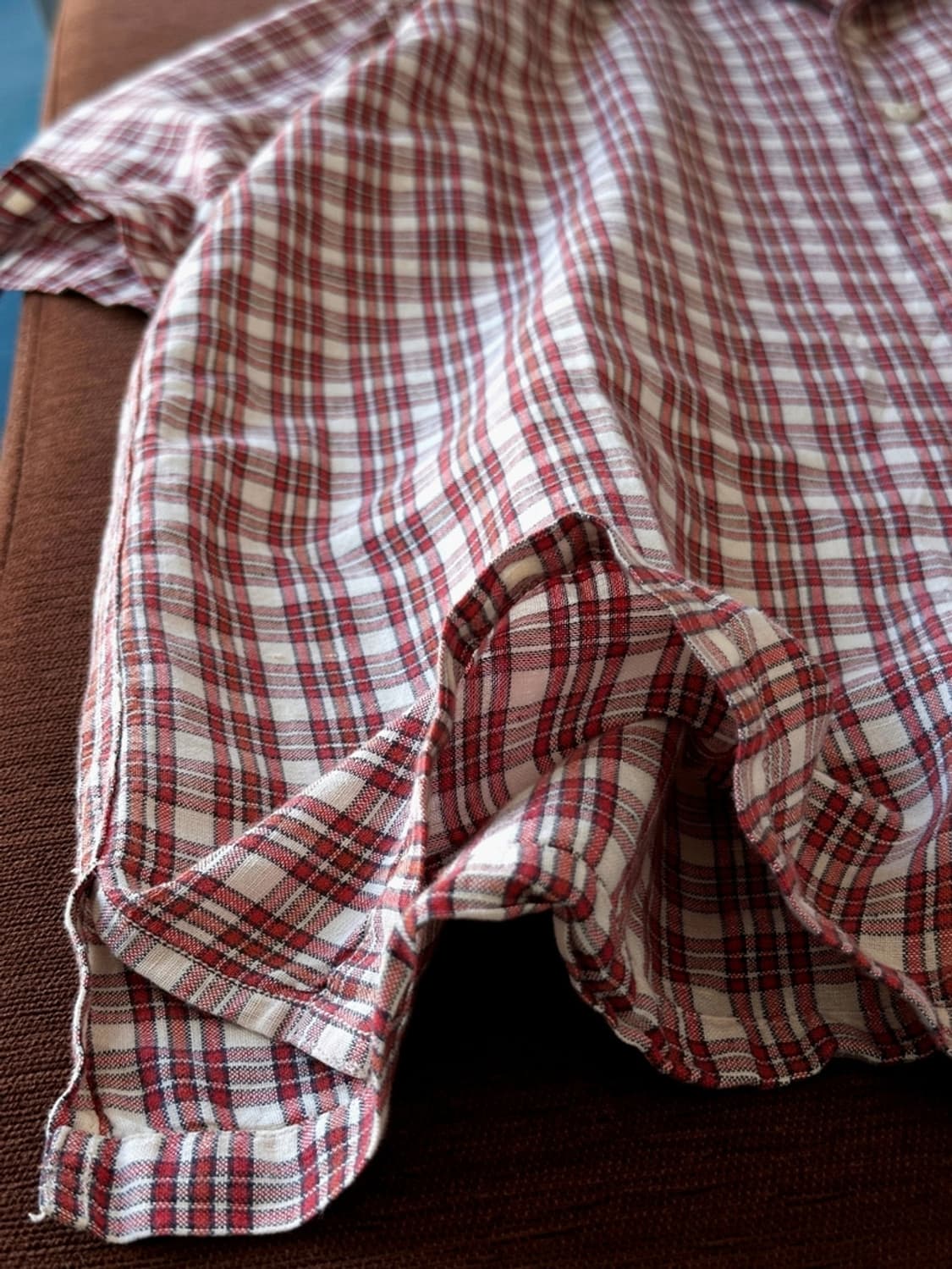 Natural cotton linen open collar shirt 상품이미지4