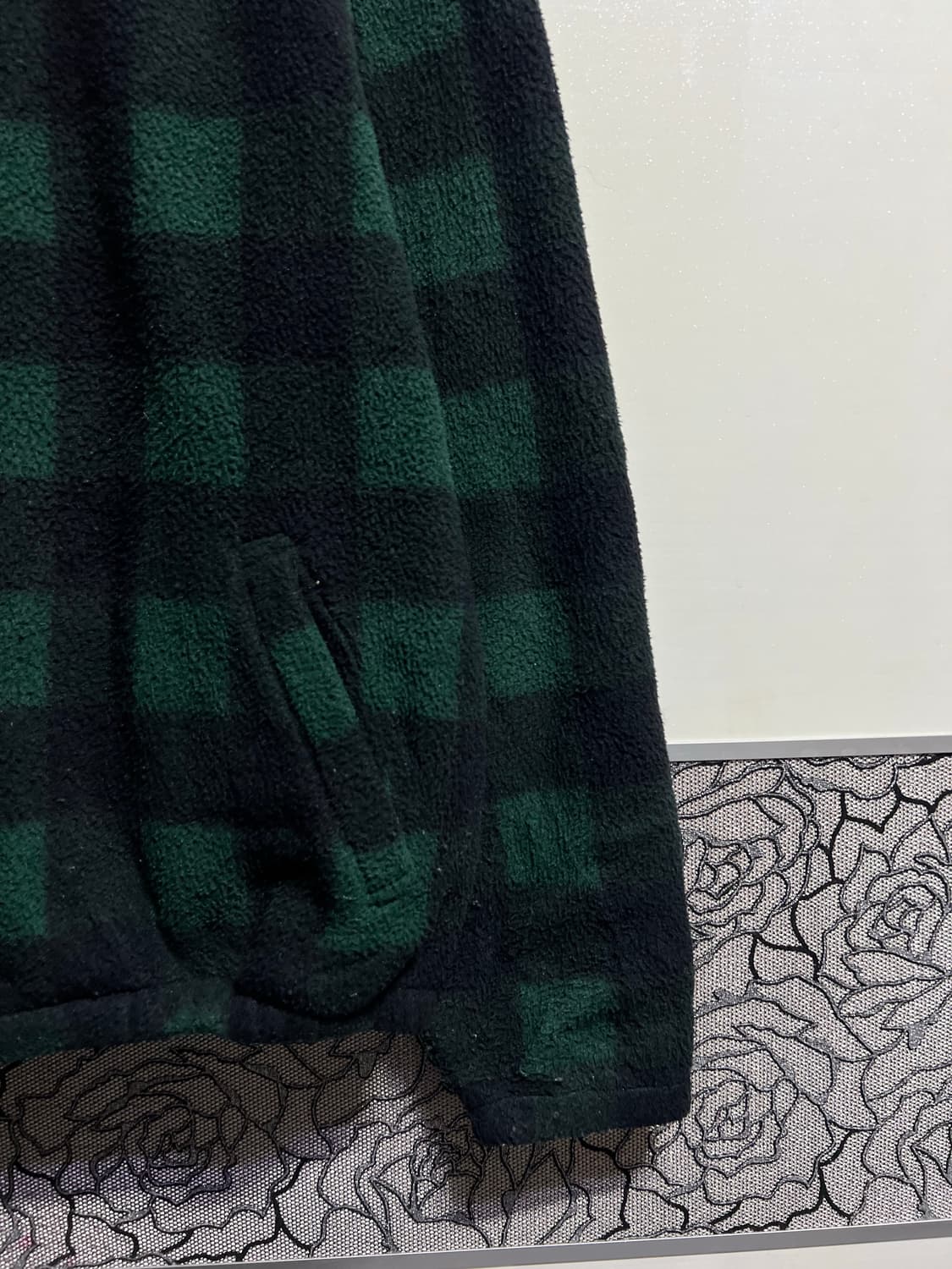 폴로 랄프로렌 그린 체크 플리스 집업 자켓 상품이미지3