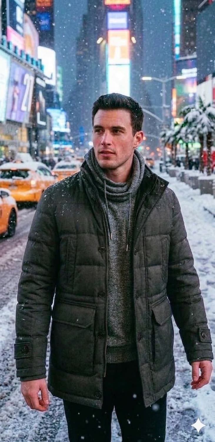 앤드류마크 남성 양가죽 구스다운 패딩 코트 (100사이즈) 상품이미지1