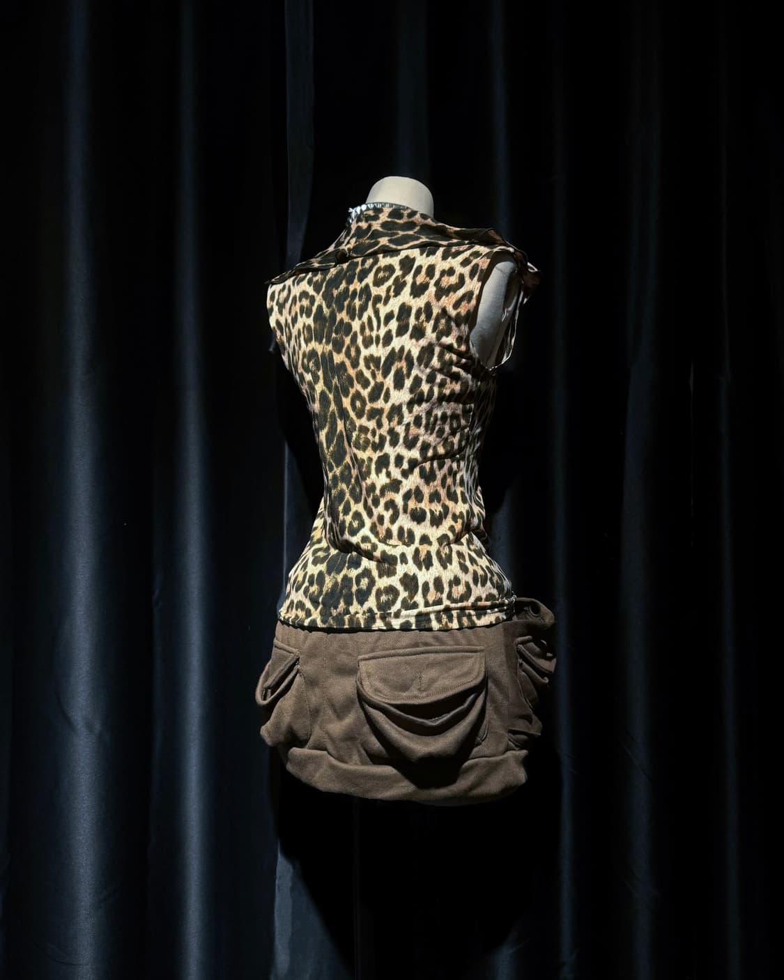 레오파드 레이스업 프릴 탑 상품이미지3