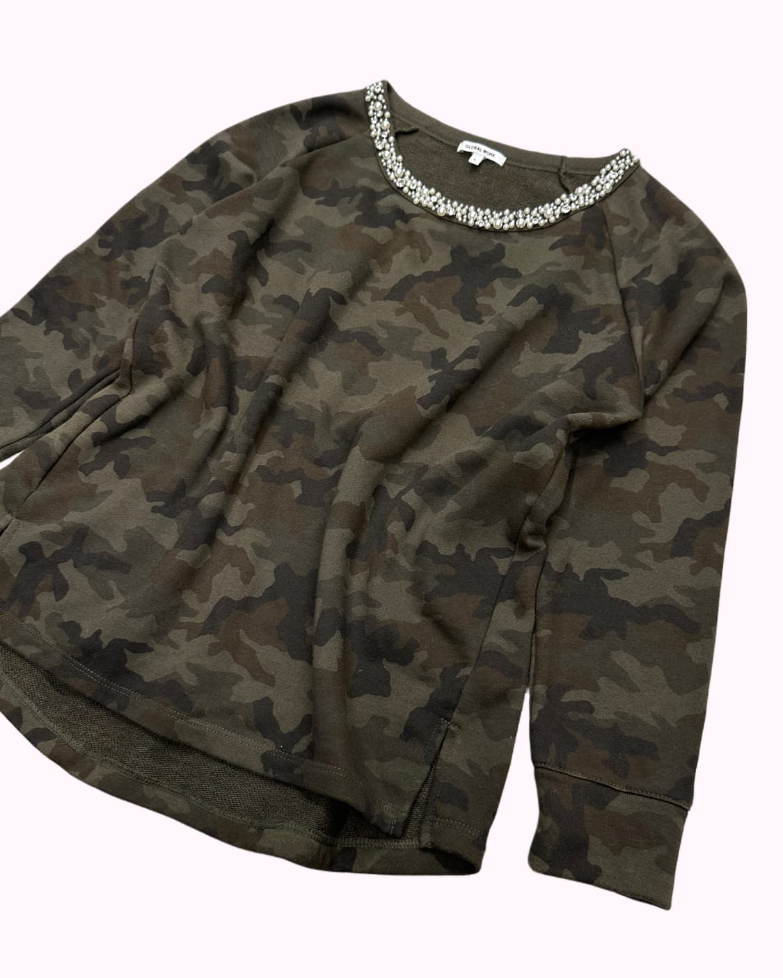 camo pattern pearl t-shirt 상품이미지2