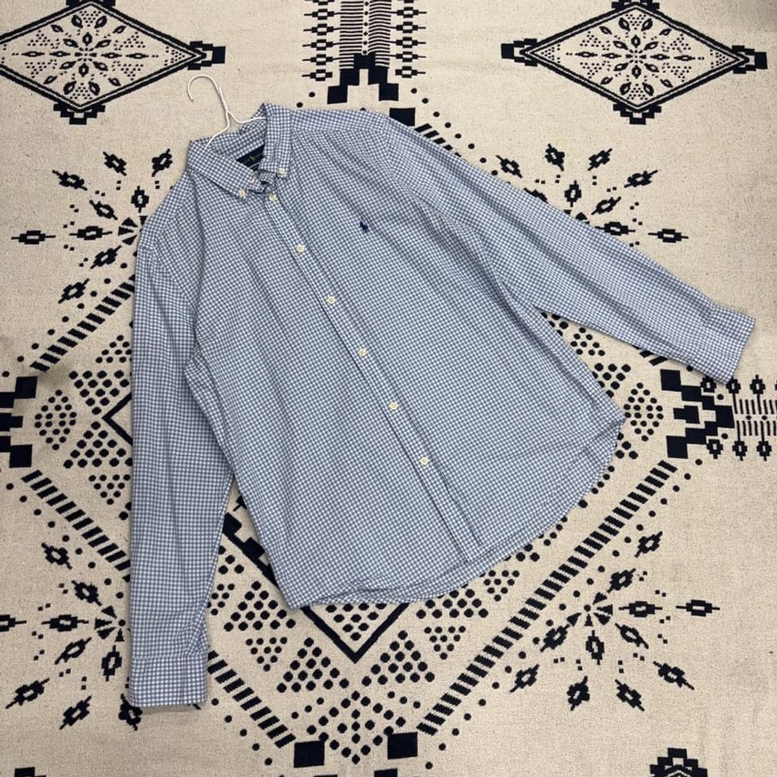 폴로 랄프로렌 내츄럴 스트레치 체크 셔츠 XL P00064 상품이미지1