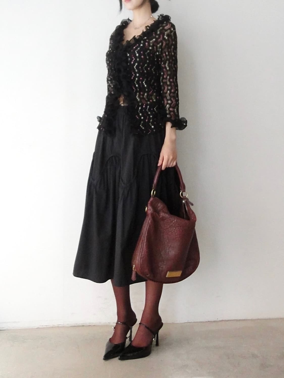 Color dot ruffle blouse 상품이미지5