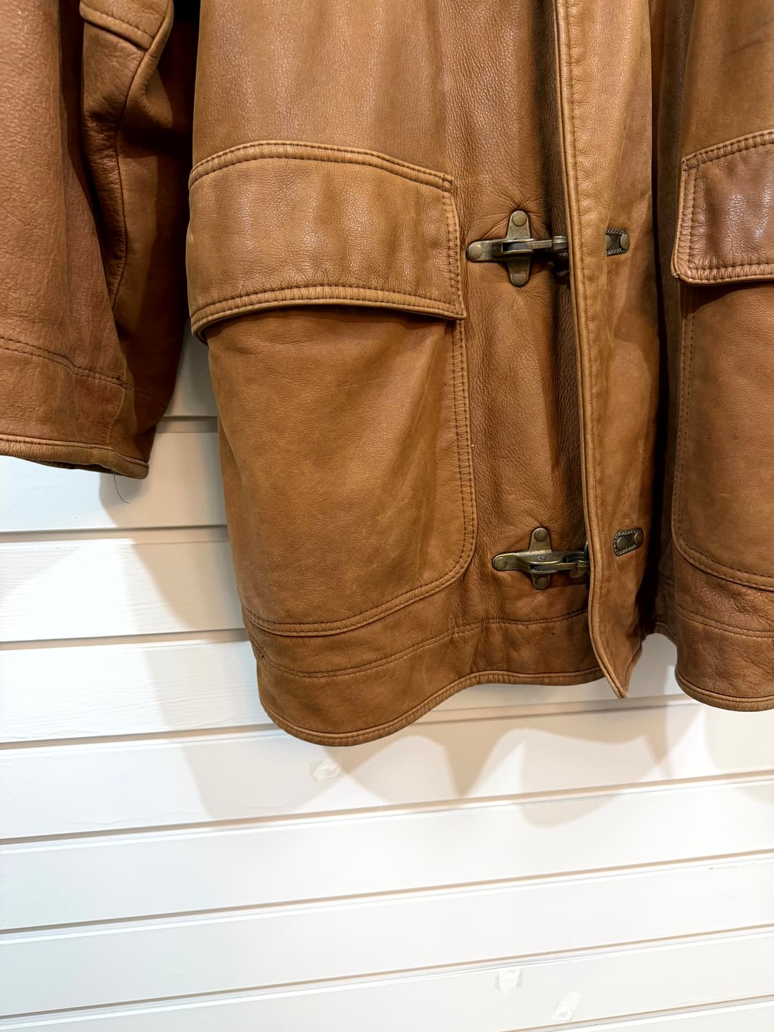 MITSUMINE Cowhide 소가죽 파이어맨 버클 코트 상품이미지4