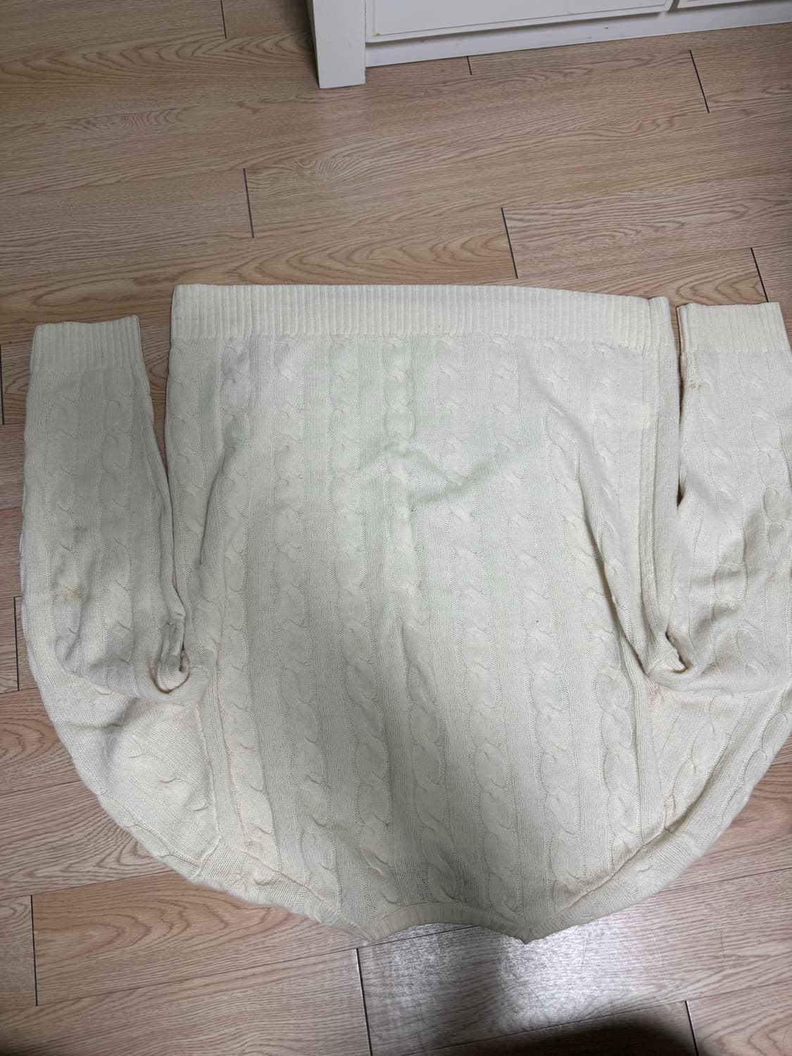 폴로 랄프로렌 아이보리 케이블 니트xl 상품이미지3