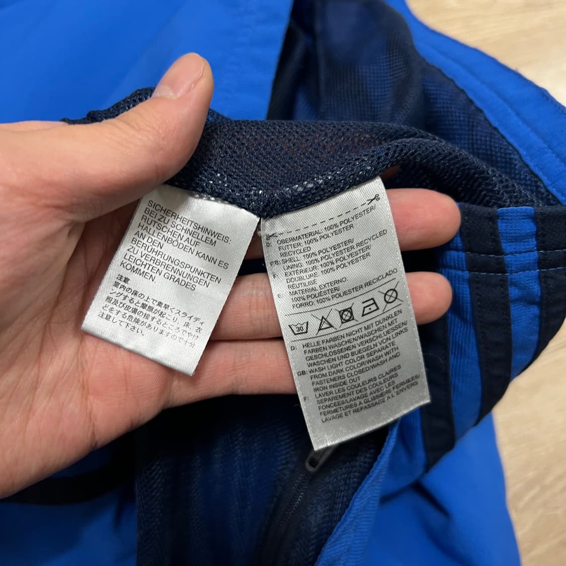 아디다스 퍼포먼스 로고 후드 져지 트랙탑 자켓 [블루] XL/105 상품이미지7