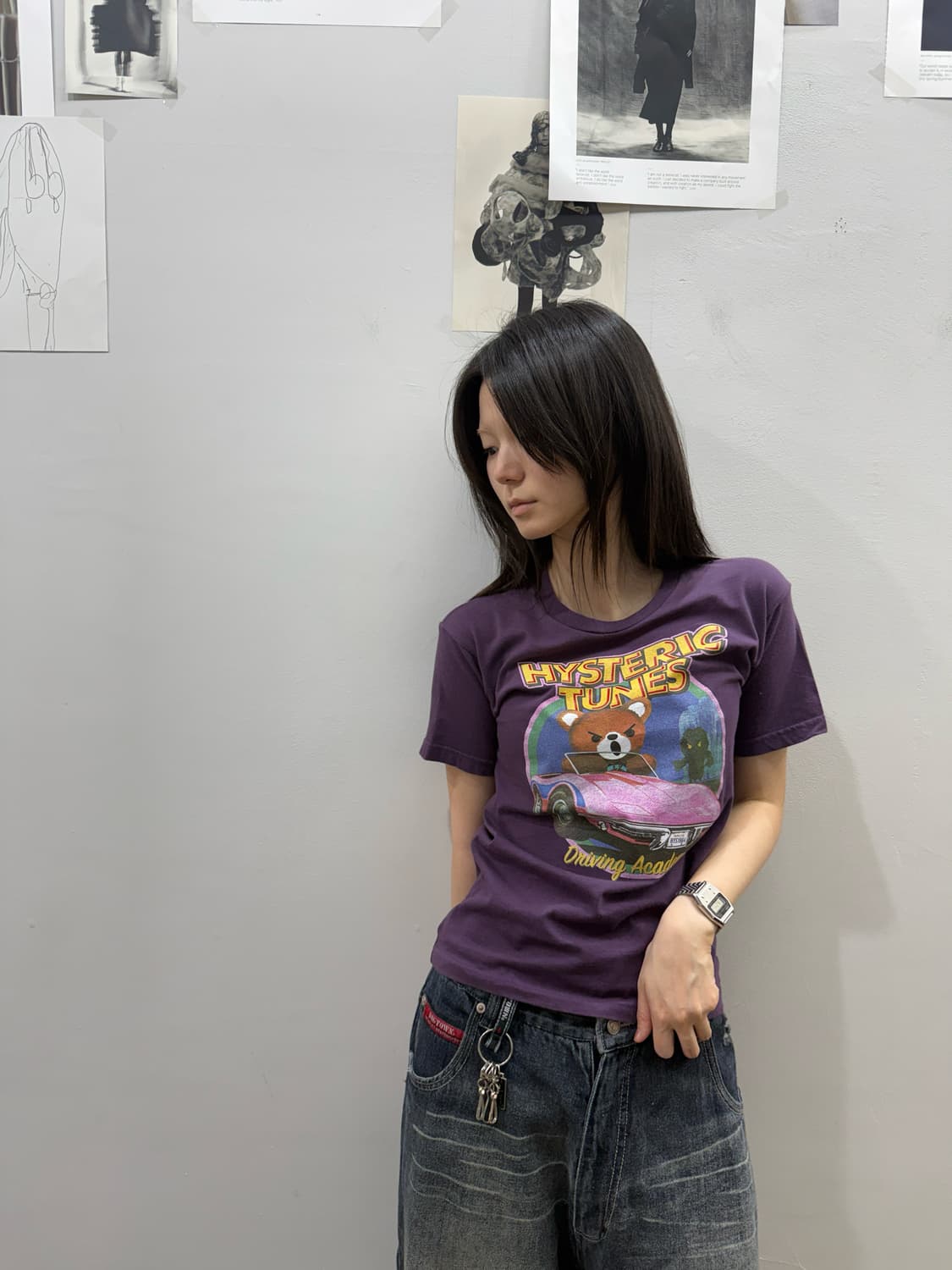 히스테릭 글래머 슬림 실루엣 퍽베어 티셔츠 상품이미지4