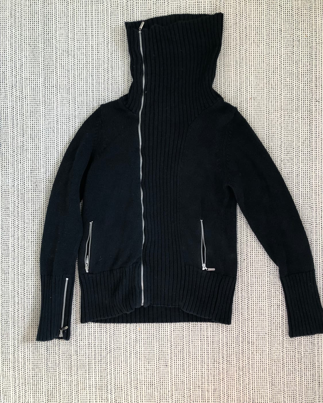 하이넥 니트집업 상품이미지2