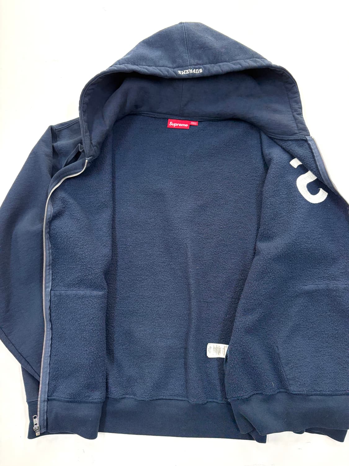 슈프림 S 로고 후드집업 네이비 24FW 상품이미지5