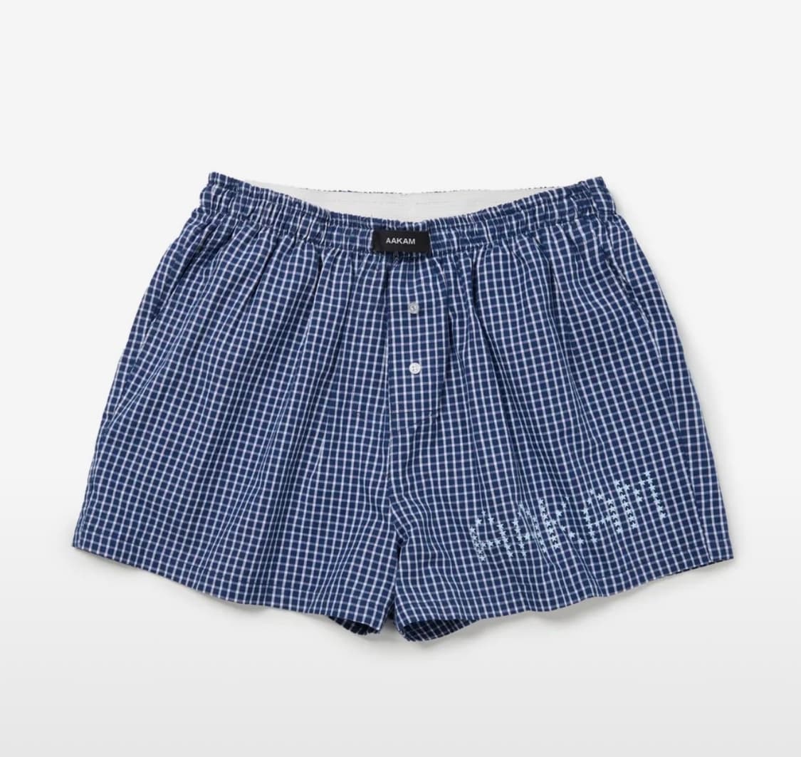 아캄 체크 복서 (Navy) 상품이미지1