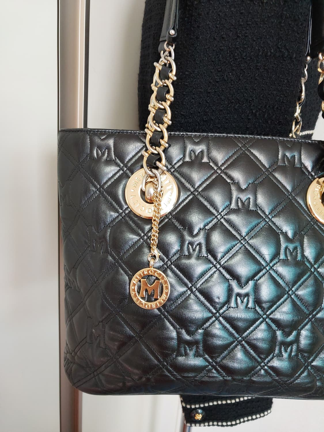 메트로시티 퀼팅 금장 체인백 상품이미지3