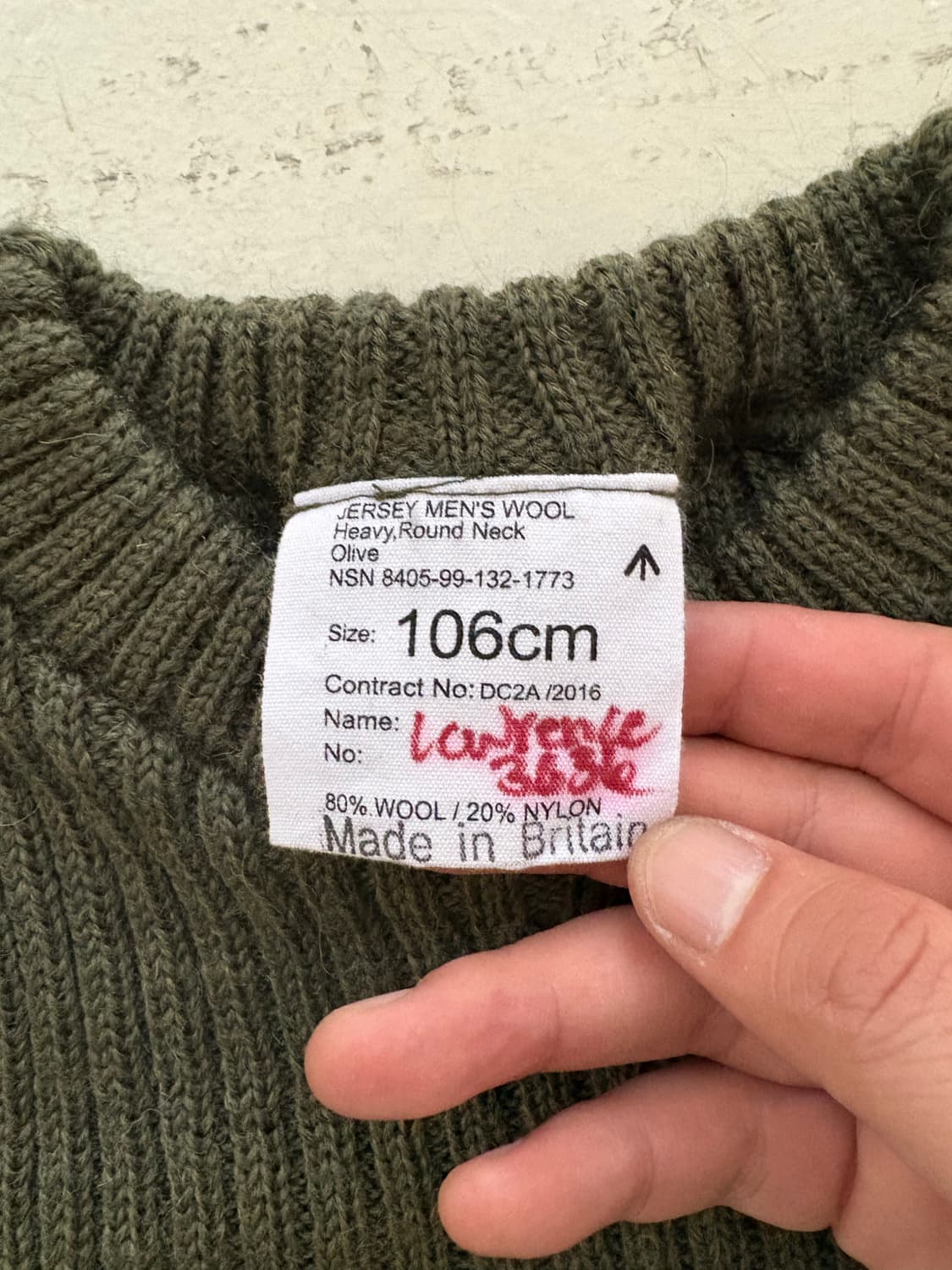 80's British Army Wool Sweater. 상품이미지5