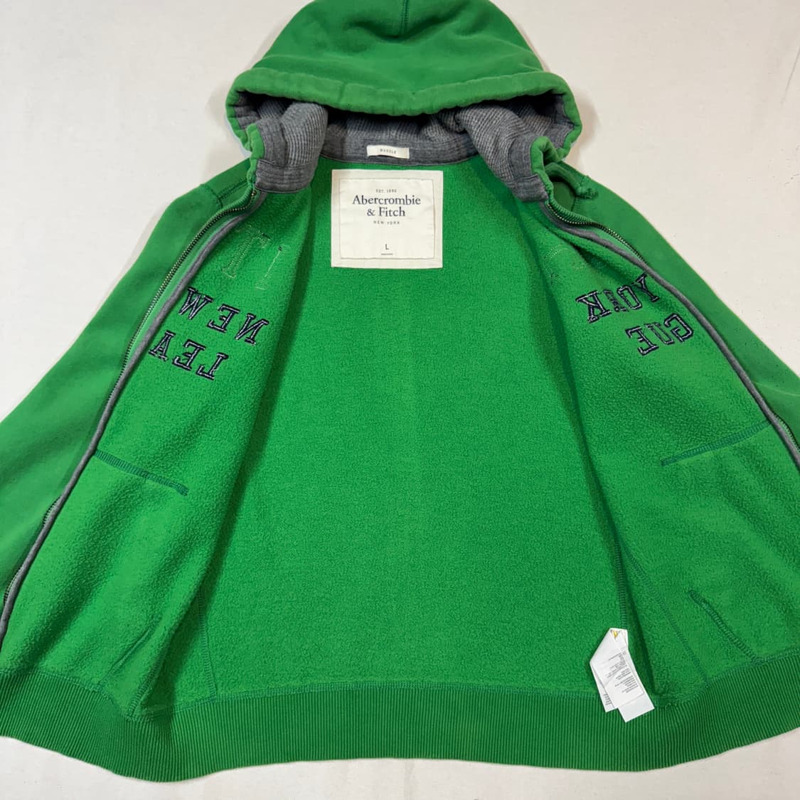L) 아베크롬비 후드집업 그린 상품이미지5