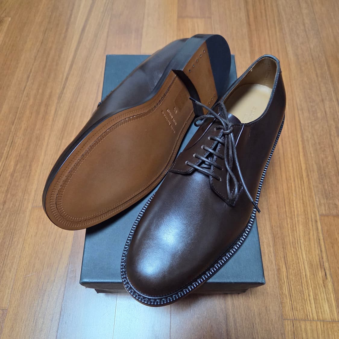 클럽모나코 브라운 더비 슈즈 US8.5사이즈 상품이미지3