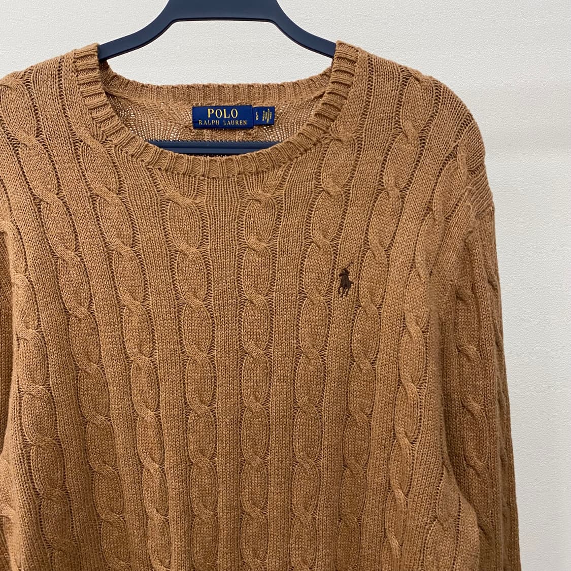 폴로 랄프로렌 신형 케이블 니트 카멜베이지 상품이미지3