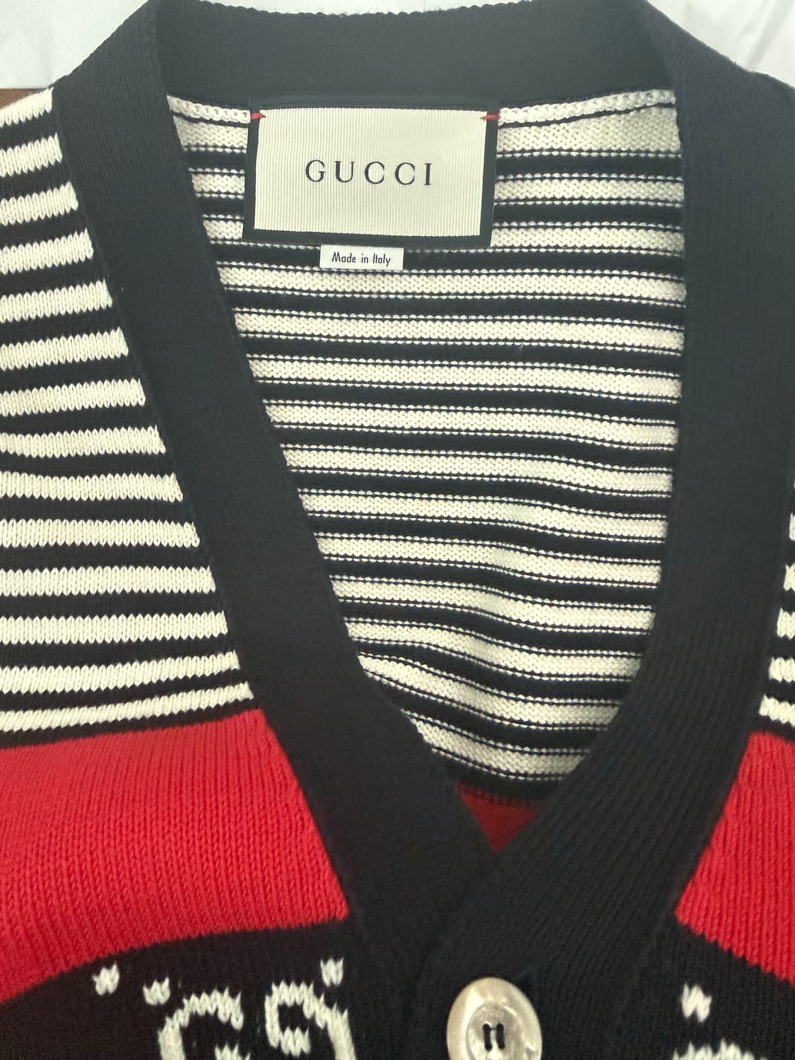 구찌 GG 자카드 울 가디건 스트라이프 M 상품이미지3