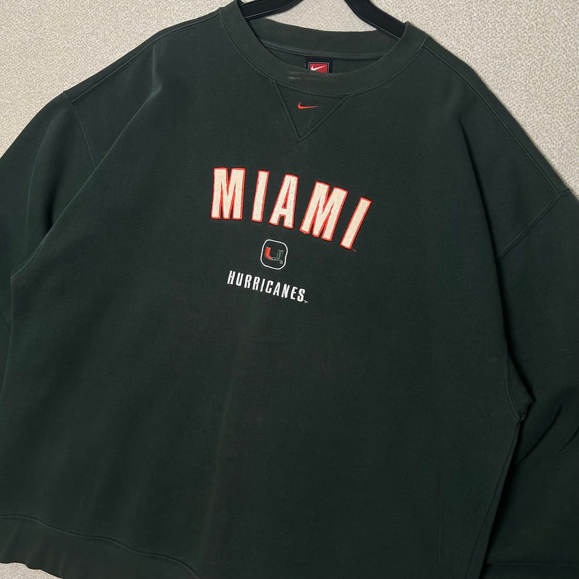 (XL) 90s 나이키 마이애미 딥그린 맨투맨  상품이미지2