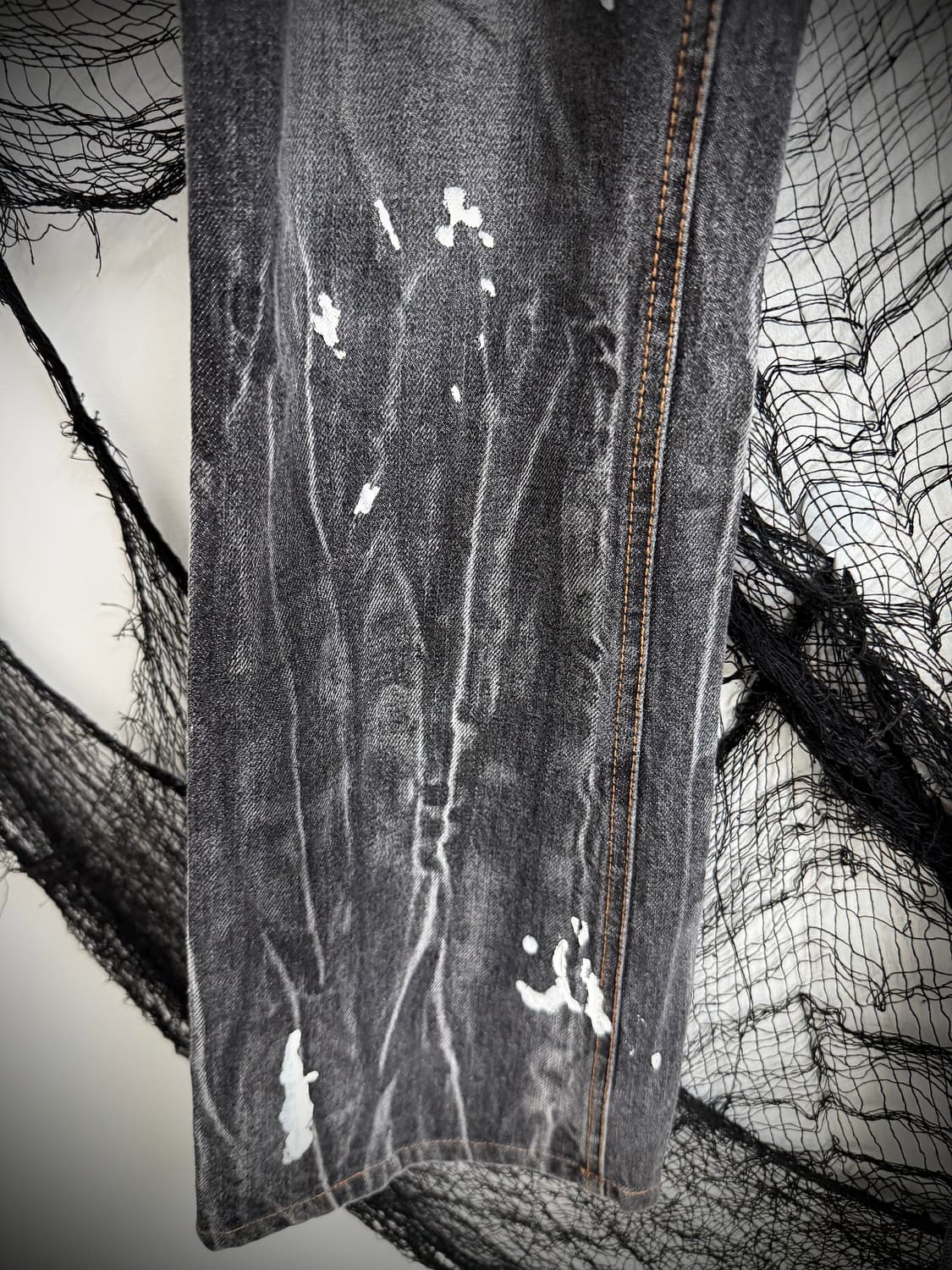 00s painted washing bootscut jeans 상품이미지3