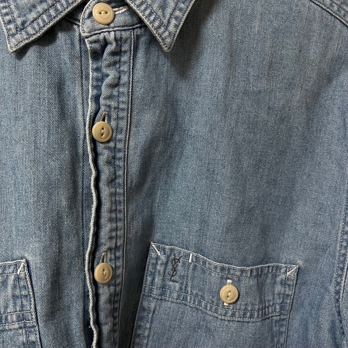 입생로랑 여성 크롭 데님 셔츠 XL 상품이미지4