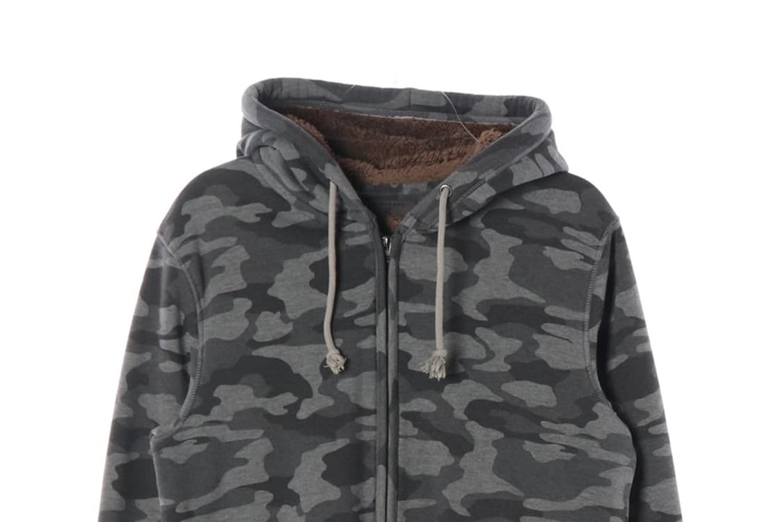 지오다노 카모플라쥬 양털 후드집업 XL 상품이미지4