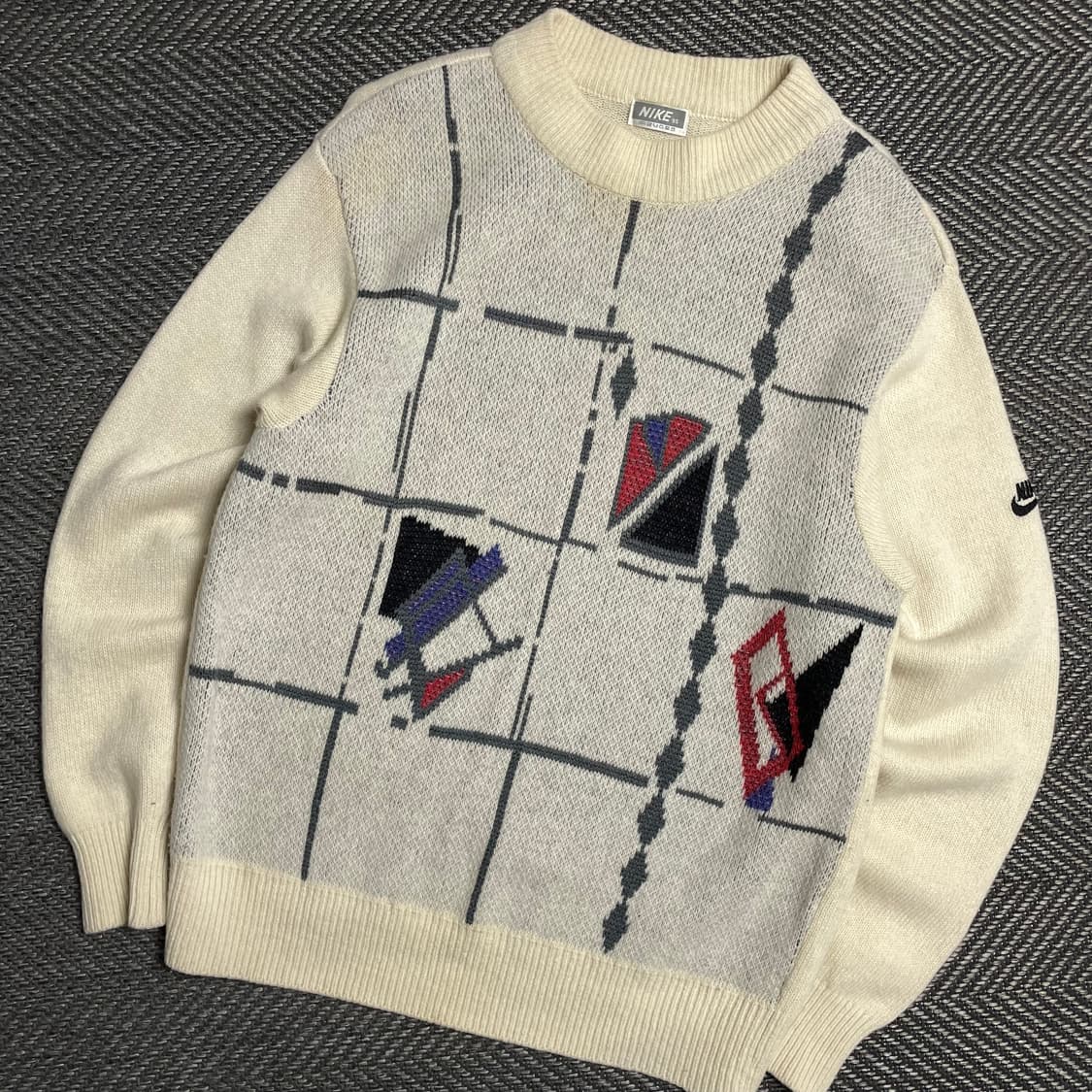 90s 나이키 올드스쿨 패턴 반폴라 니트y 5106 상품이미지1