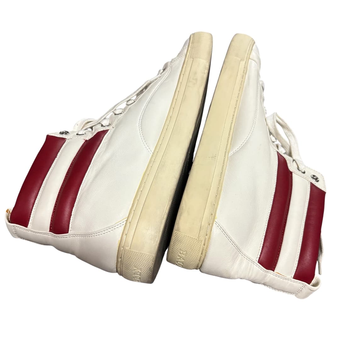 bally 발리 화이트 레더 하이탑 스니커즈 11 280-290 부츠 상품이미지5