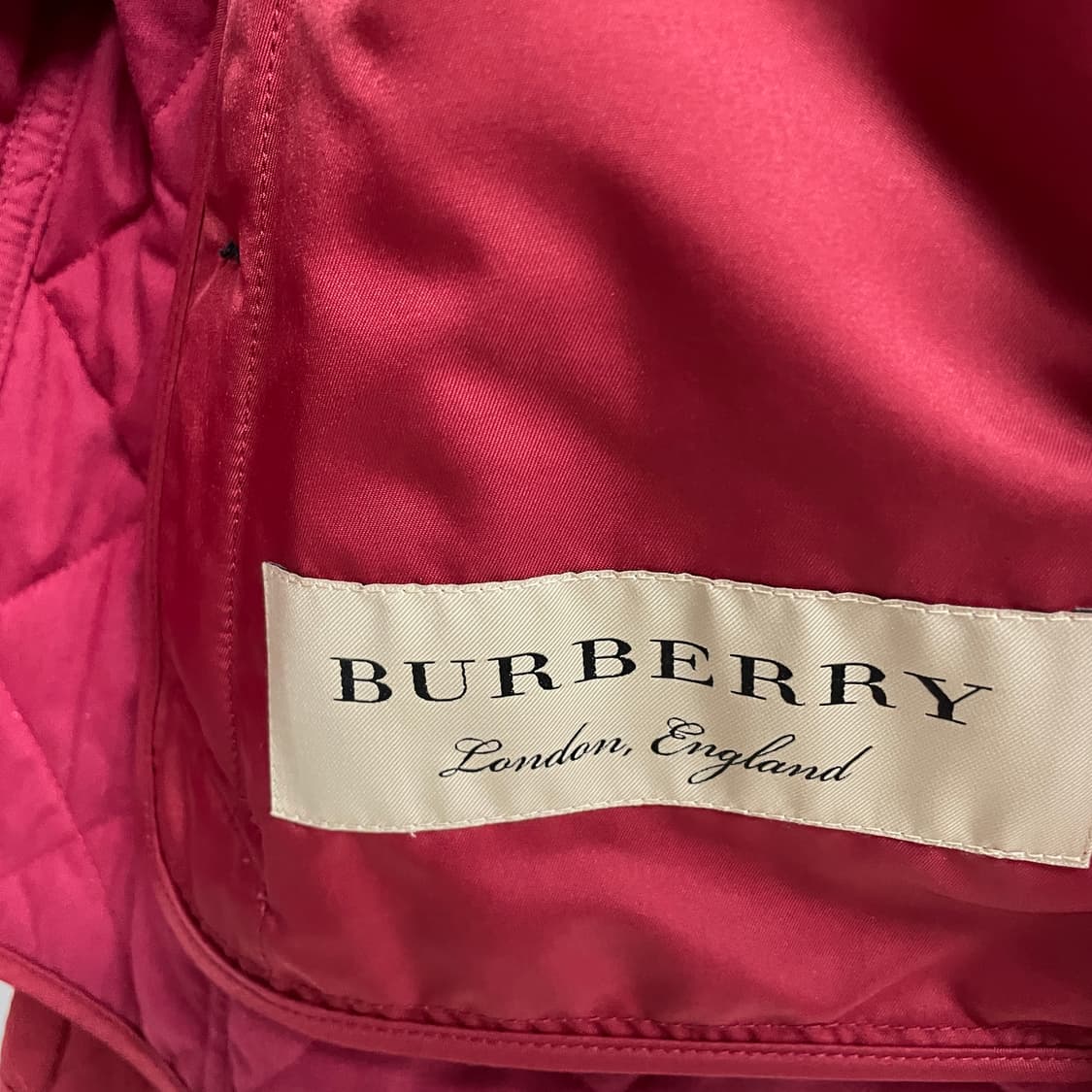 버버리 퀄팅 자켓 레드 M(W) 상품이미지6