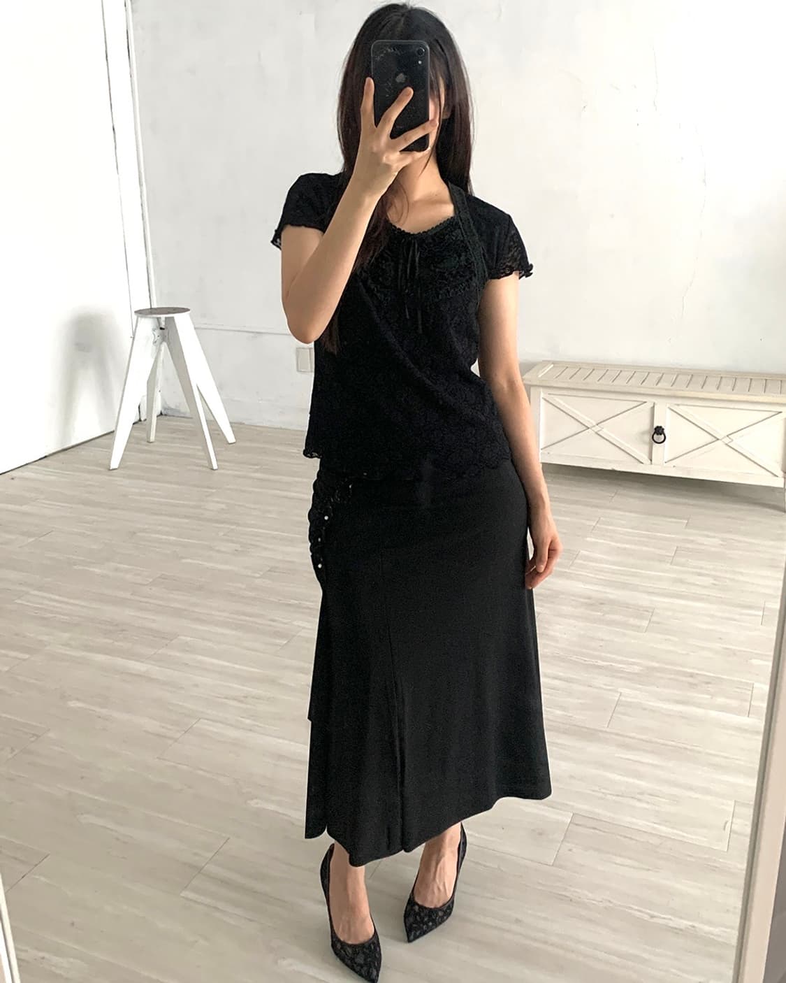 Black Fairy Feminine Lace Blouse 상품이미지4