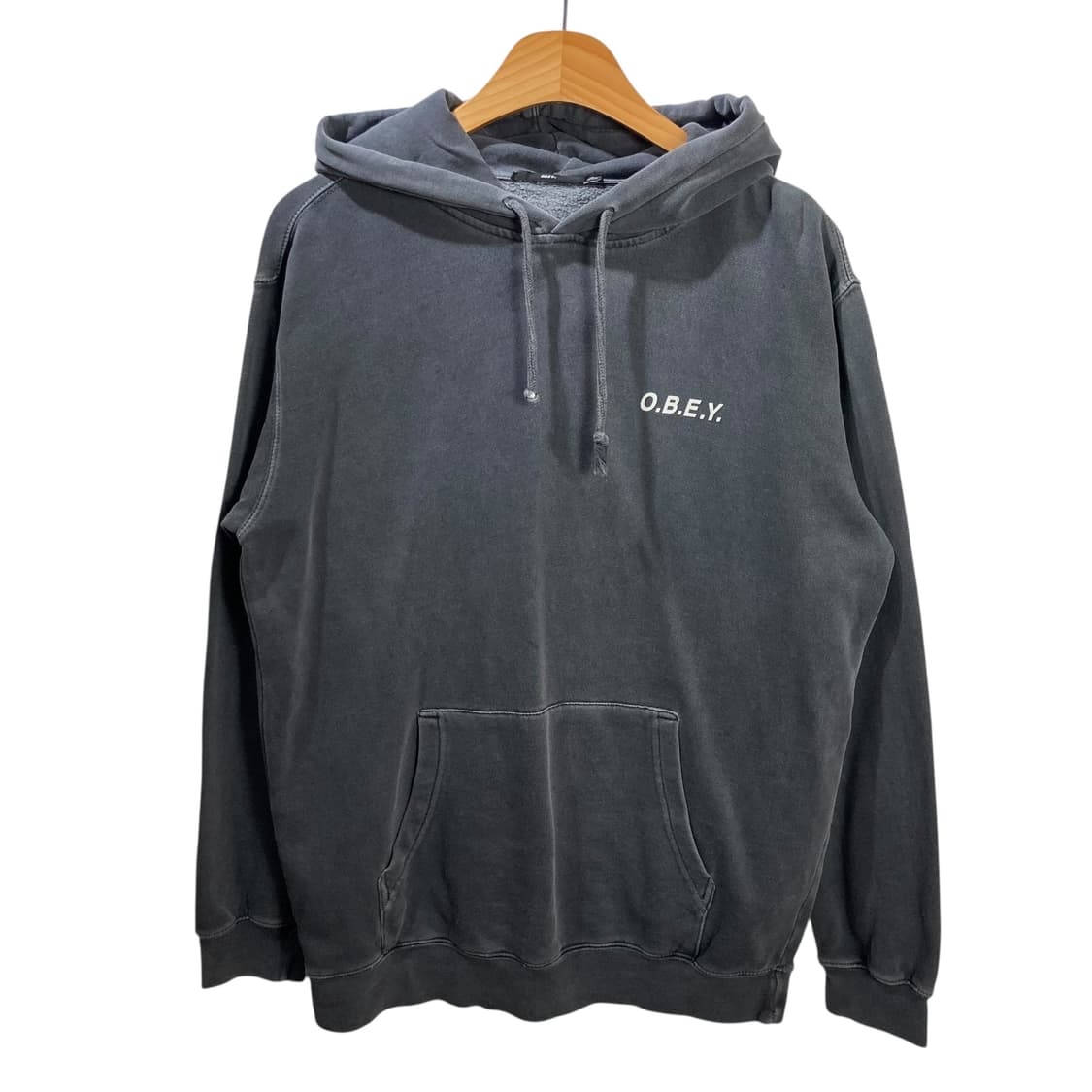 오베이 피그먼트 그레이 후드 상품이미지2