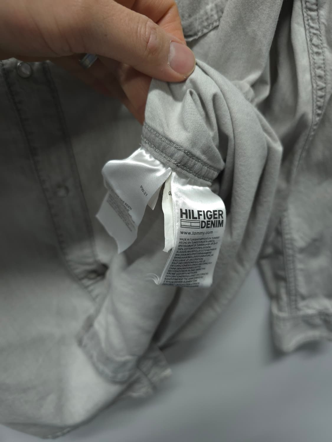 힐피거 데님 여성 라이트 그레이 웨스턴 셔츠 (55~66) 상품이미지7
