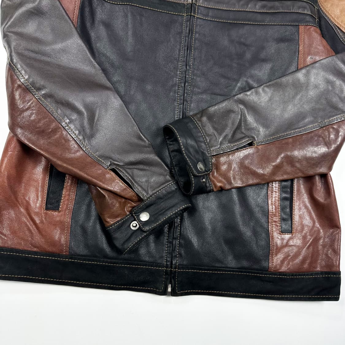 VTG 빈티지 양가죽 싱글 라이더 자켓 L 상품이미지5