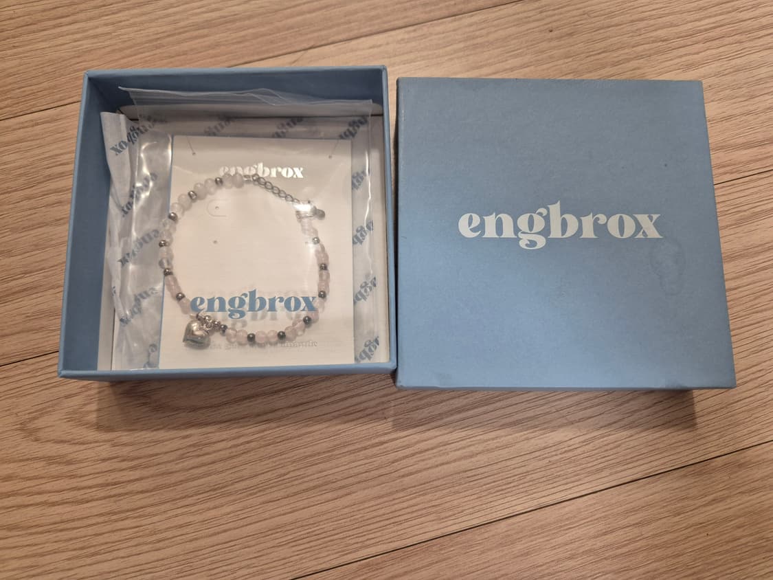 (새상품) 앵브록스 실버 글로리 하트 로즈 팔찌 상품이미지1