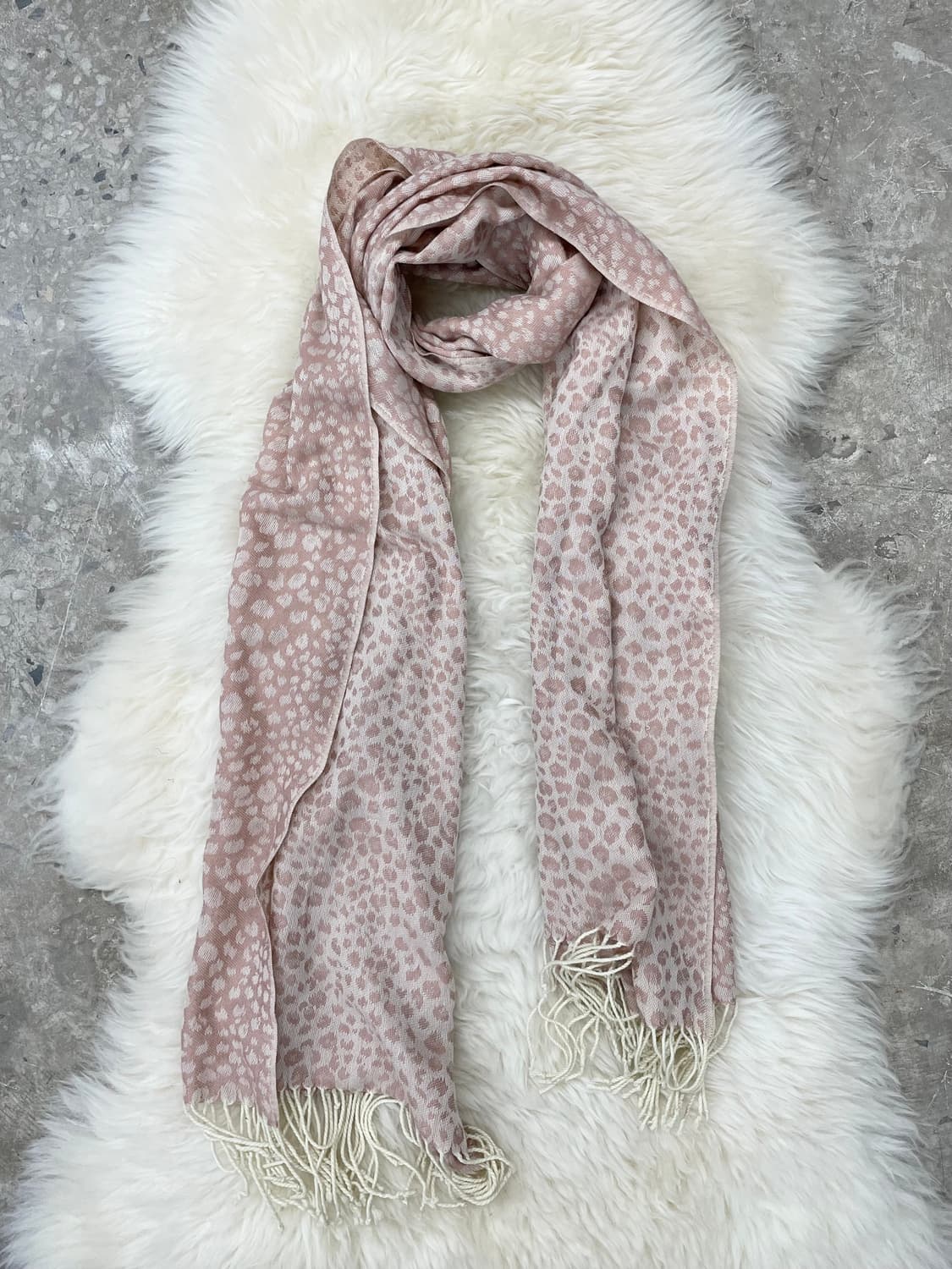 핑크 레오파드 수술 머플러  상품이미지3