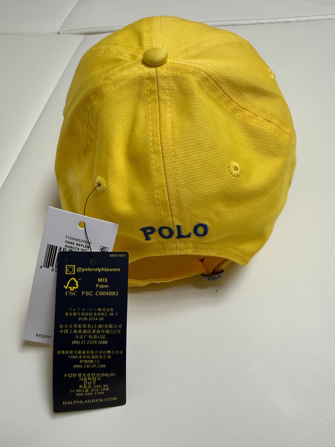 폴로 랄프로렌 볼캡모자 (옐로우)(새상품) 상품이미지3