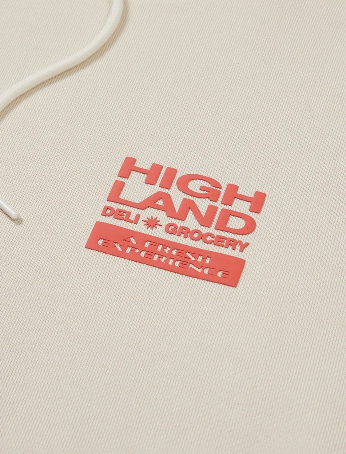 하이랜드 델리 앤 그로서리 small logo hoodie cream 상품이미지3