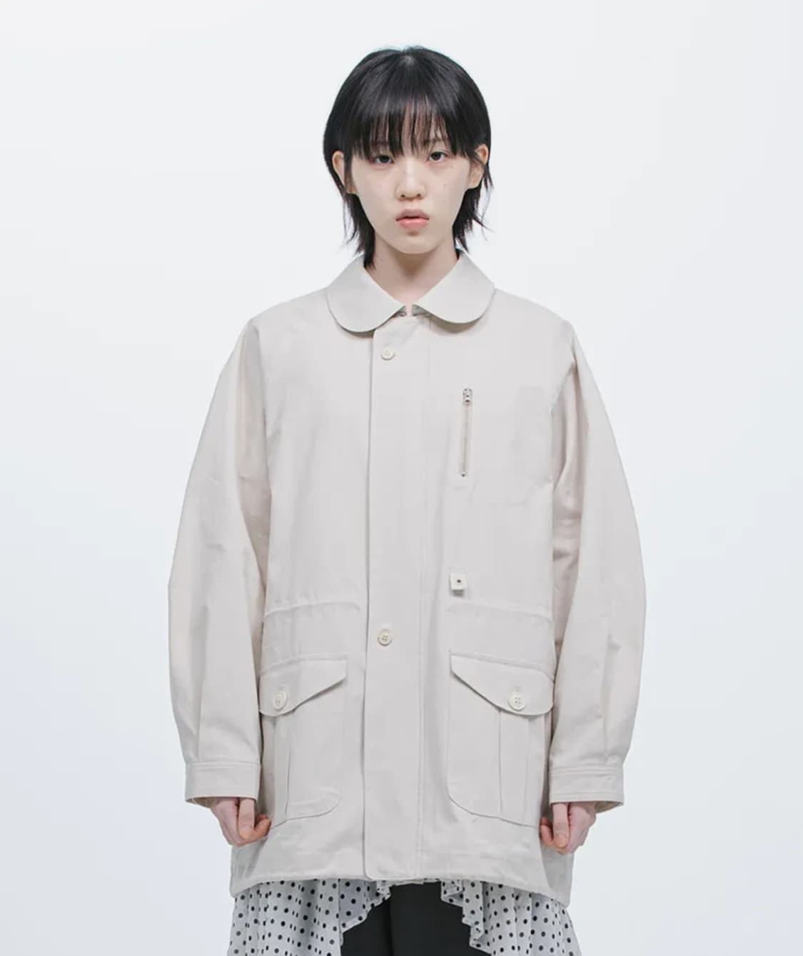 오헤시오 자켓 / TRENCH COLLAR JUMPER, BEIGE 상품이미지2