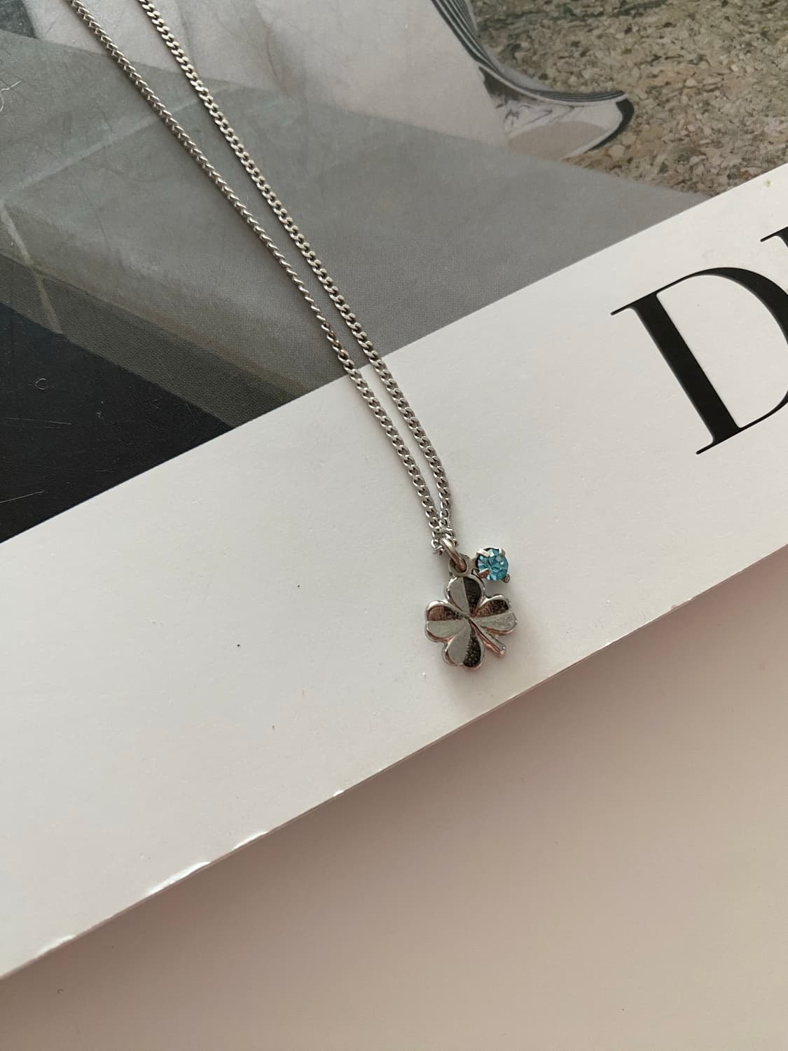 클로버 스톤 빈티지 목걸이  상품이미지2