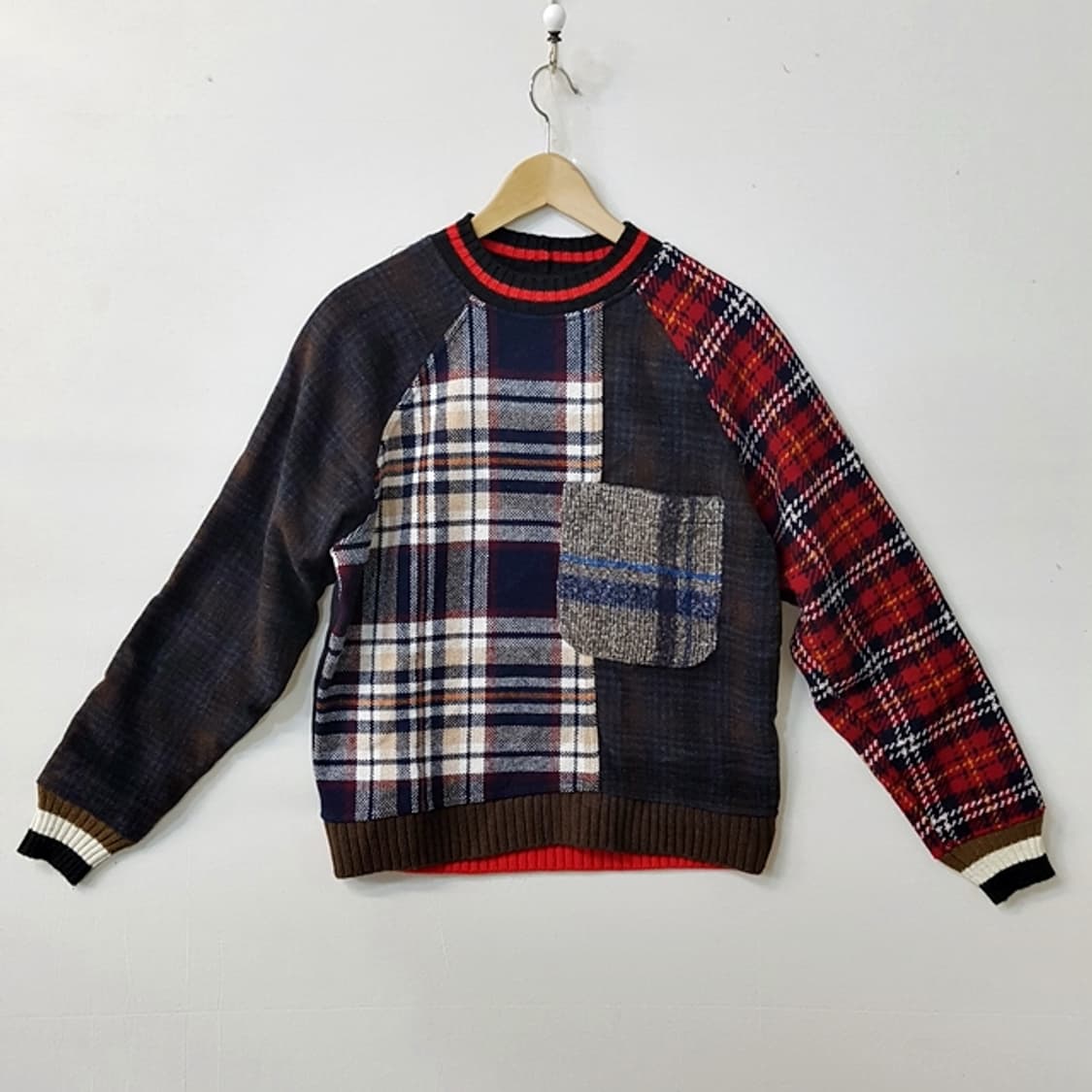 Desigual 데시구알 울 패치워크 맨투맨 상품이미지1