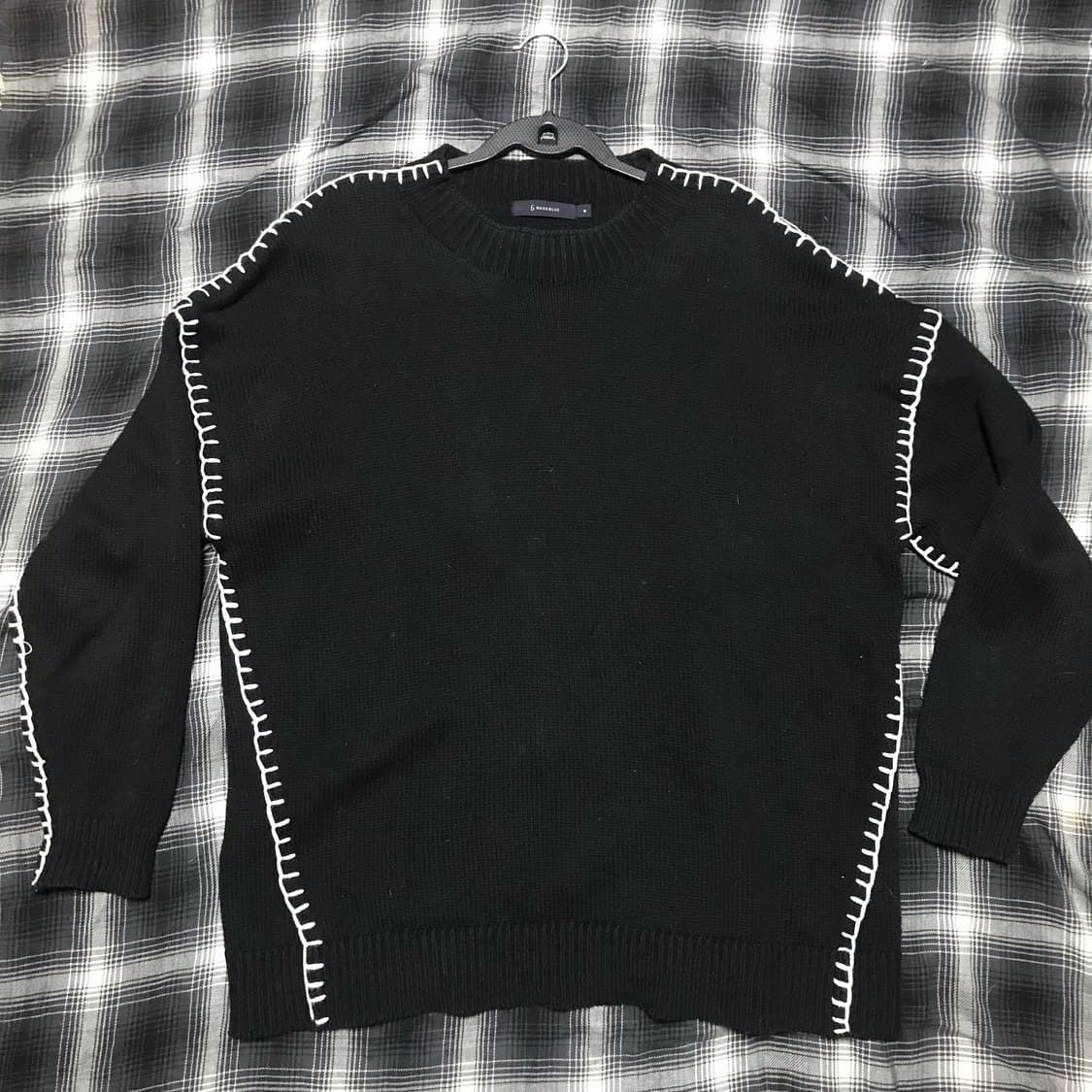 재팬 00s 레이지블루 헤비 로프 니들 니트 스웨터 오버핏 상품이미지1