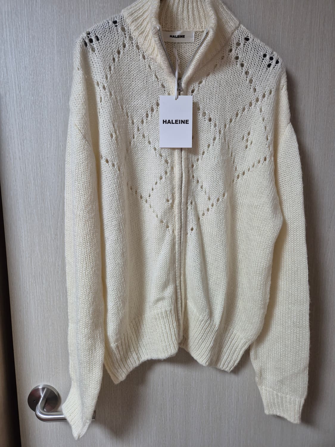 (새제품) 알렌느 하이넥 집업 니트 가디건 2사이즈 상품이미지3