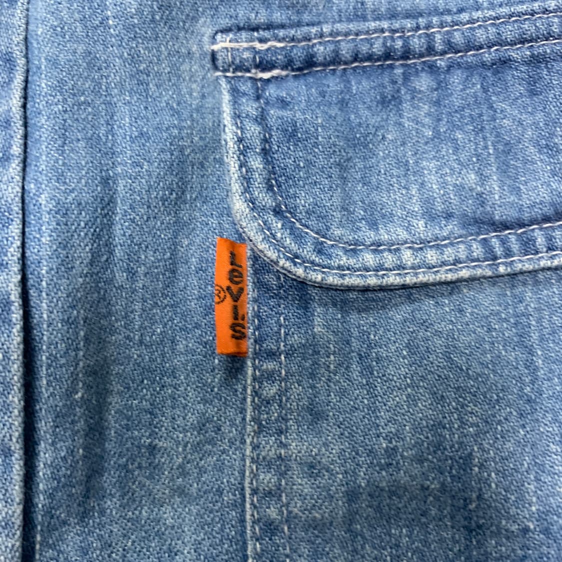 M)Levi's 리바이스 블루셔츠 오렌지탭 데님셔츠 상품이미지5