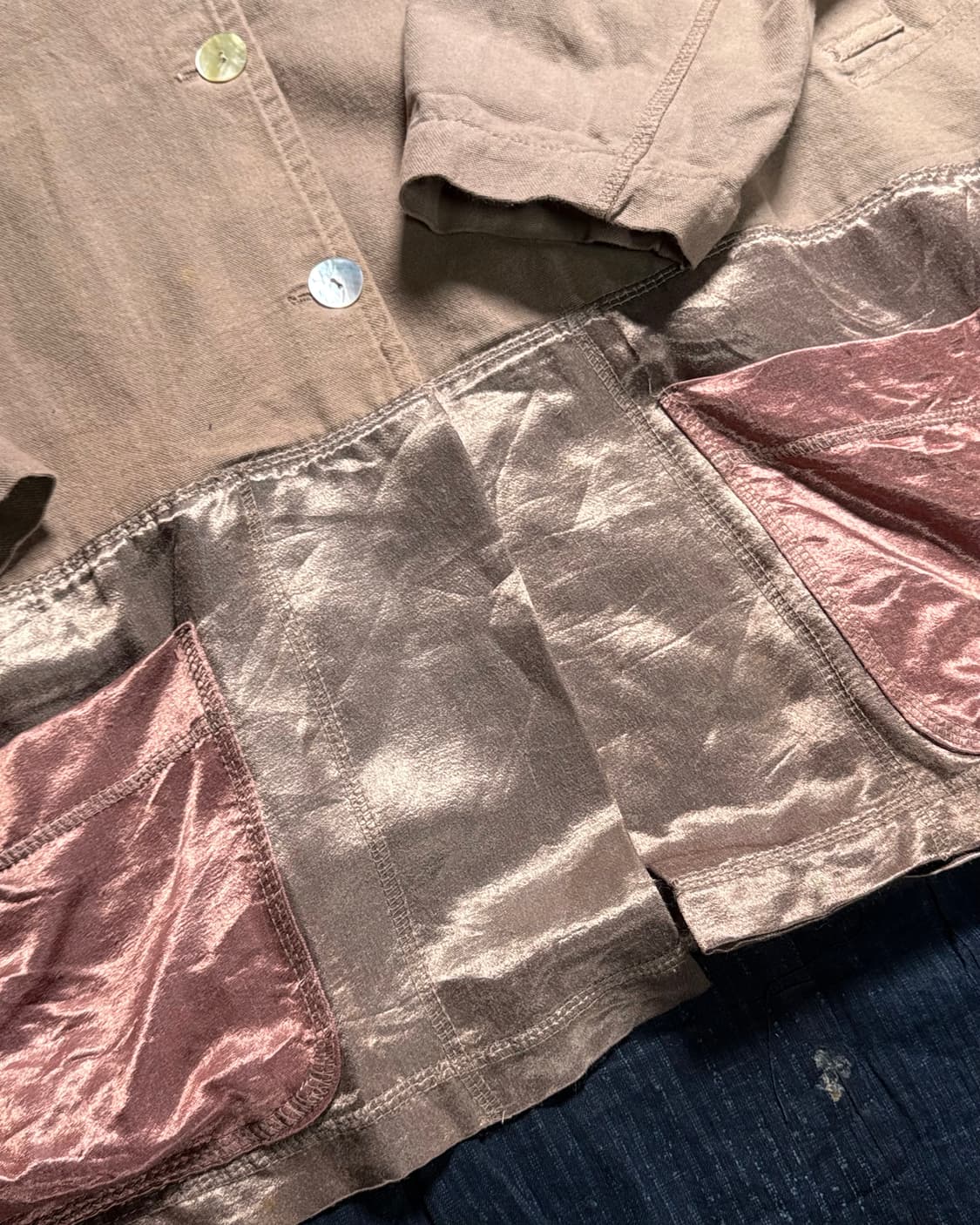 00‘s 히든 하트 실크 패널 초어 자켓 M 상품이미지4