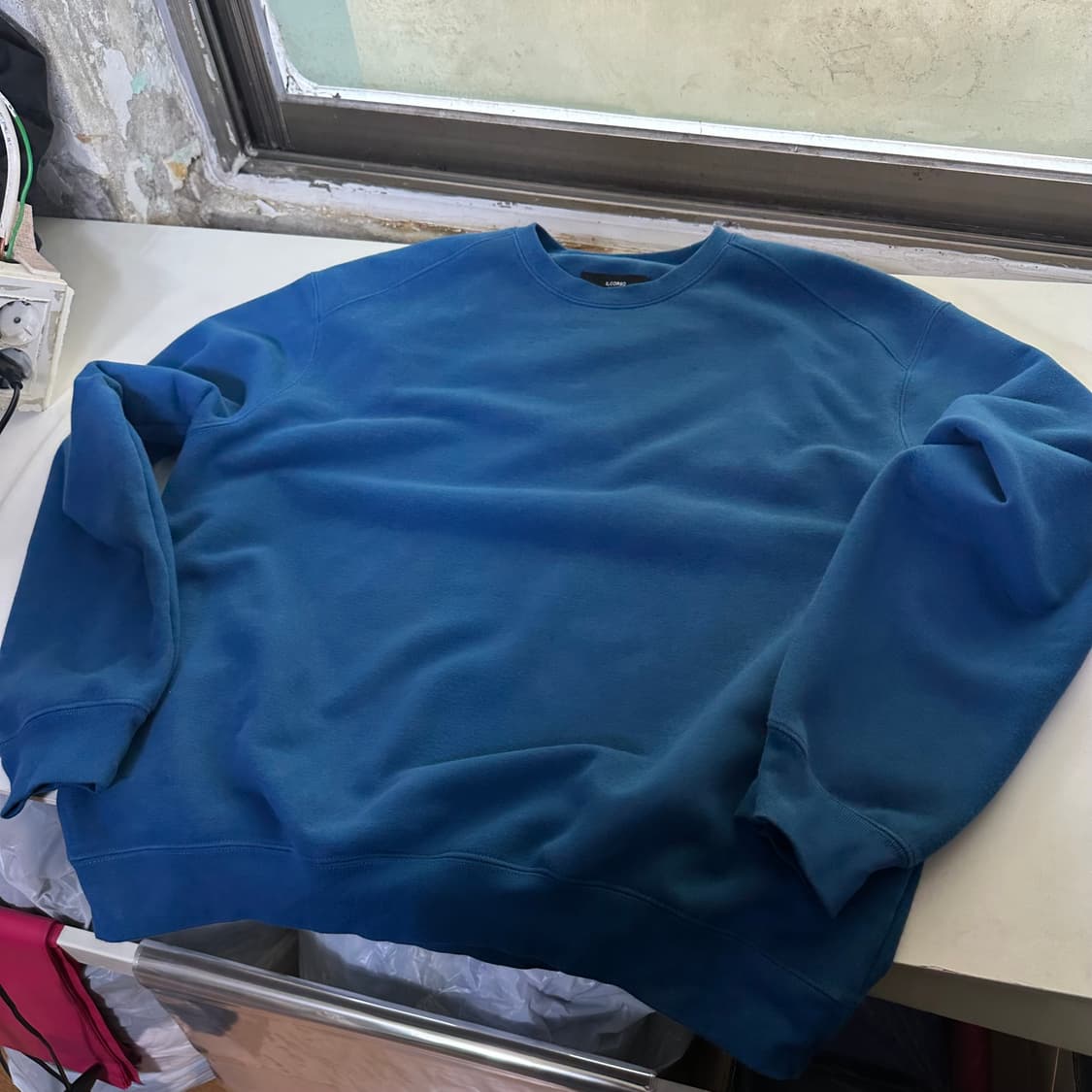 M-L 일꼬르소 오버핏 딥블루 스웻 맨투맨 상품이미지2