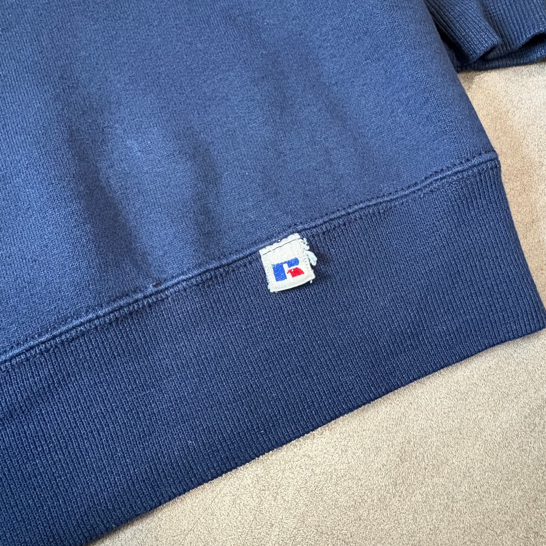 90년대 미국 생산 러셀 블랭크 네이비 스웻셔츠 상품이미지7