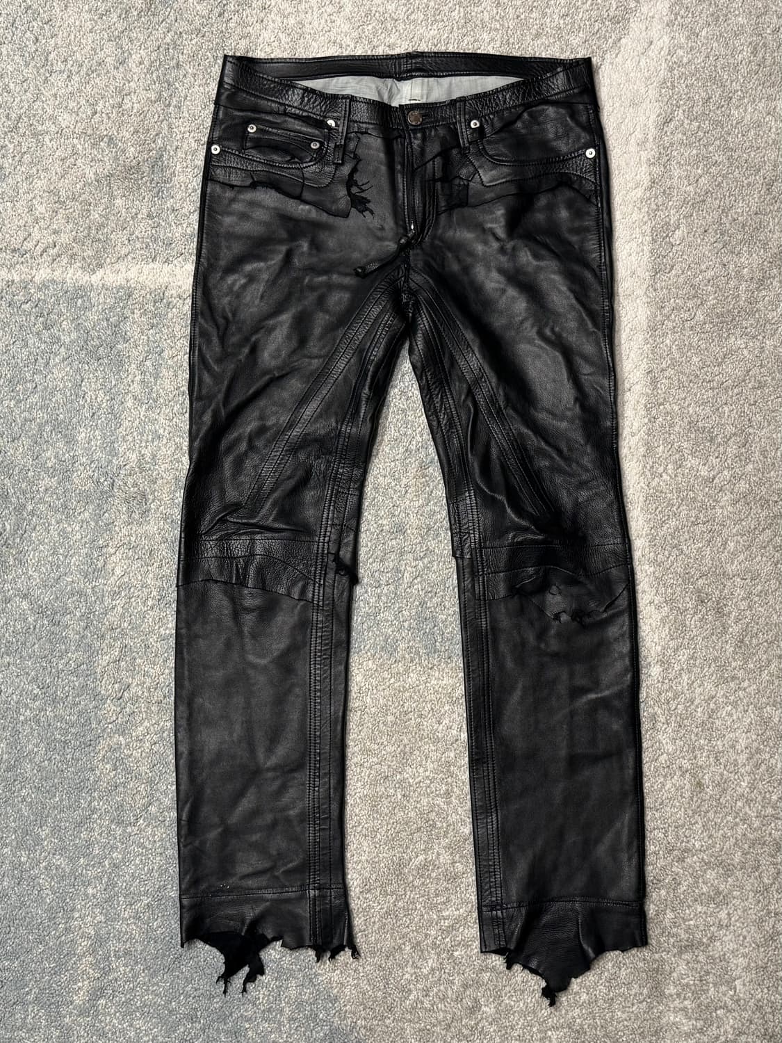 솔로이스트 러프아웃 레더 진 15AW  상품이미지1