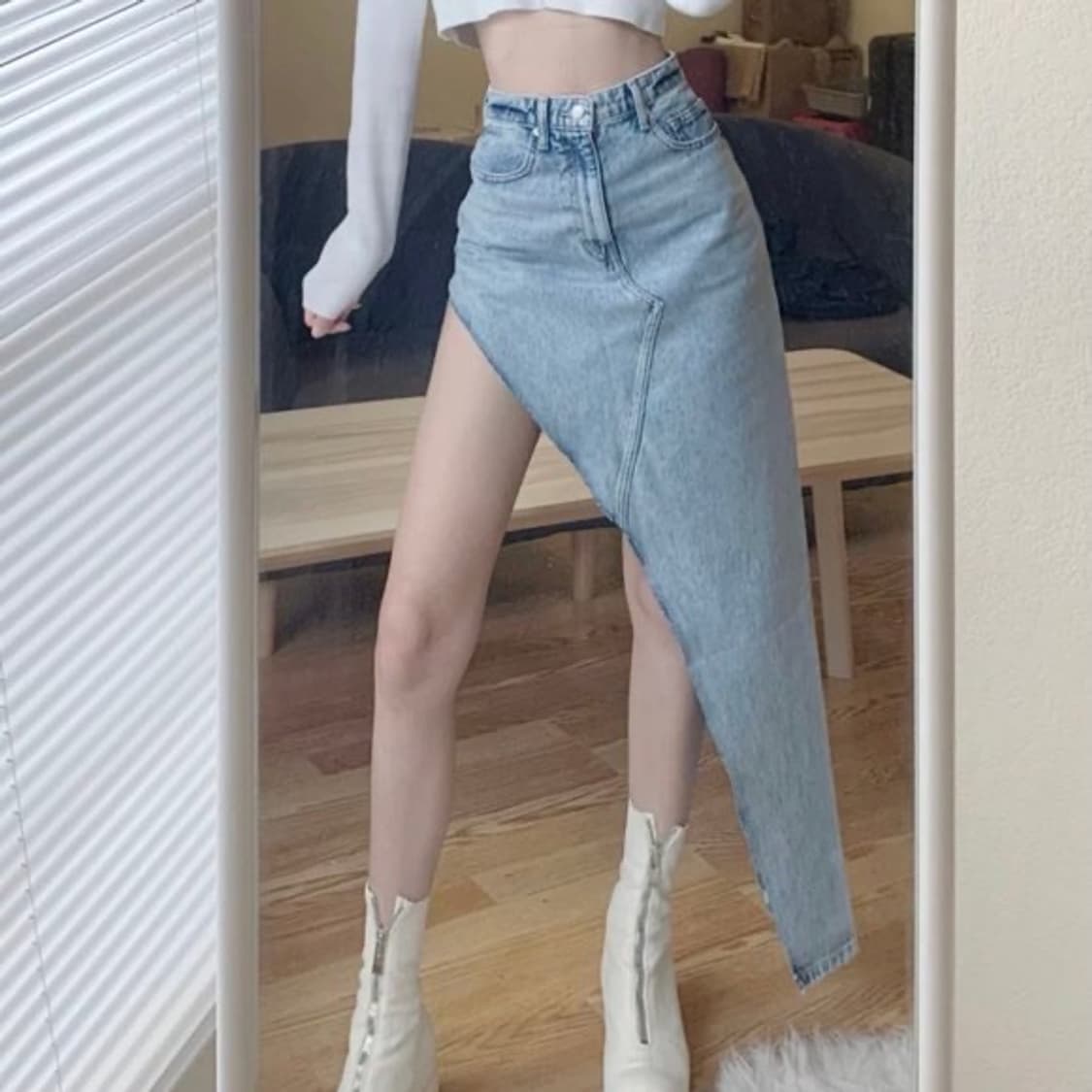 알렉산더왕 컷팅 데님 스커트  상품이미지1