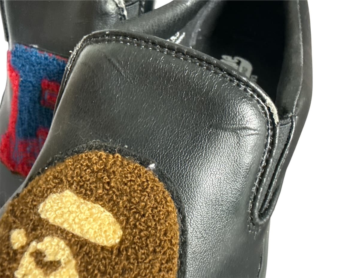 베이프 bape 로고 자수 블랙 슬립온 상품이미지6